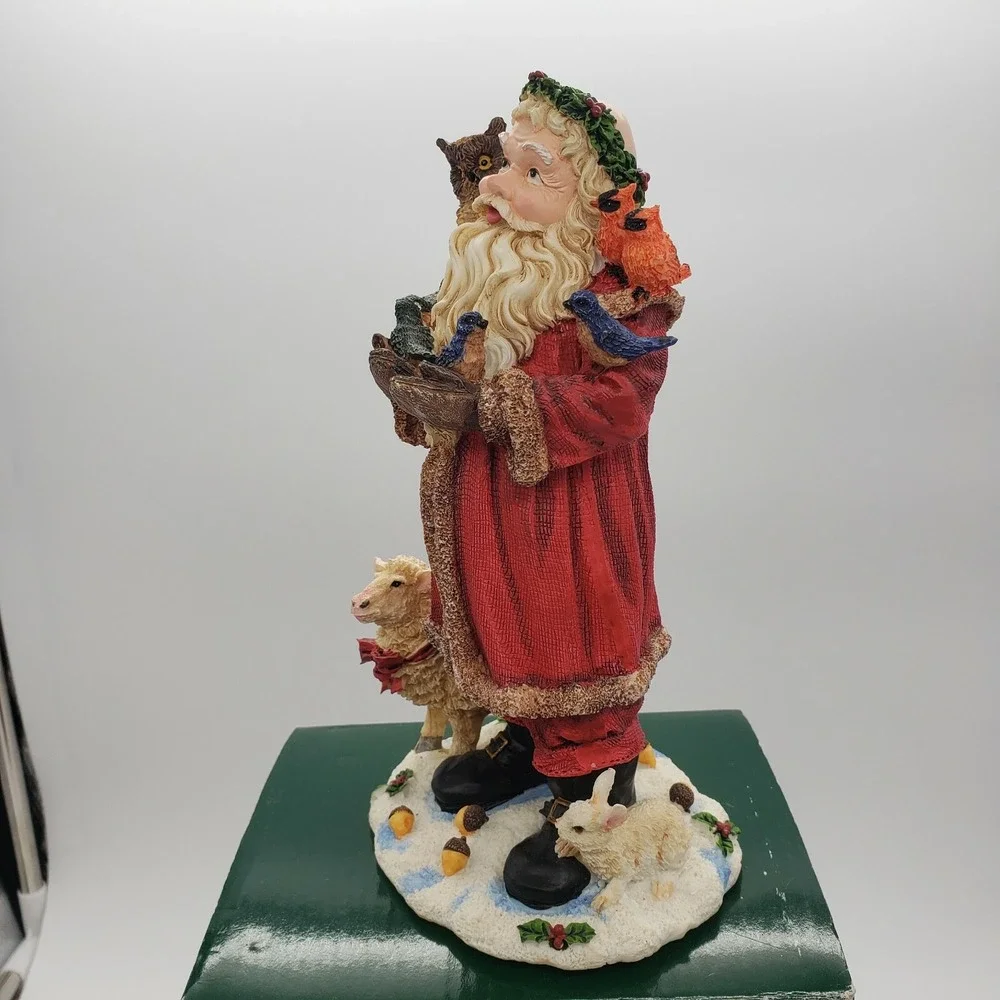 Holiday Lane Poly Resin Woodland Santa W/ Animals‎ Christmas 8